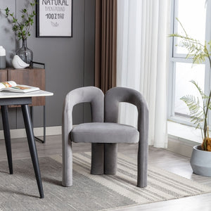 Contemporary Velvet Fabric Upholstered Accent Chair - Modern Dining Chair