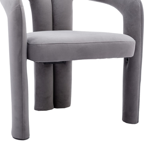 Contemporary Velvet Fabric Upholstered Accent Chair - Modern Dining Chair