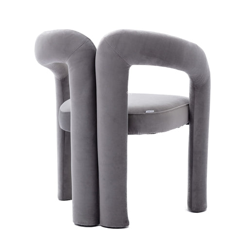 Contemporary Velvet Fabric Upholstered Accent Chair - Modern Dining Chair