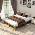 Natural Solid Wood Queen Platform Bed Frame
