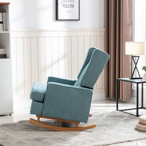 Nursery Rocking Chair with Upholstered Cushion