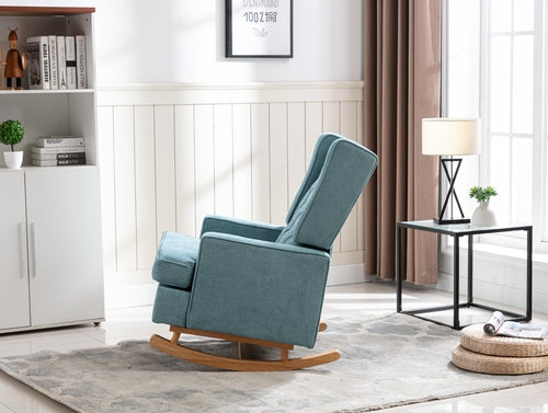 Nursery Rocking Chair with Upholstered Cushion