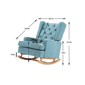 Nursery Rocking Chair with Upholstered Cushion