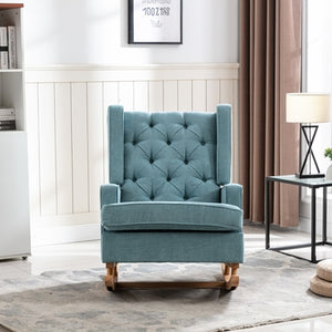 Nursery Rocking Chair with Upholstered Cushion