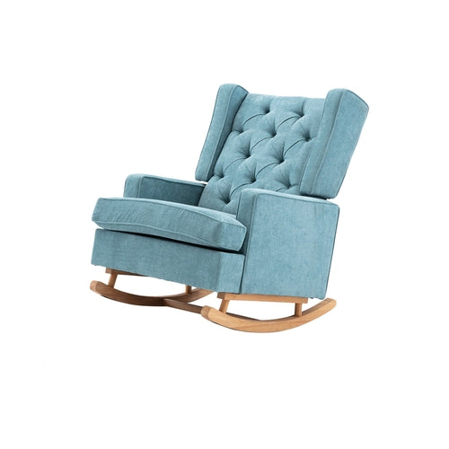 Nursery Rocking Chair with Upholstered Cushion