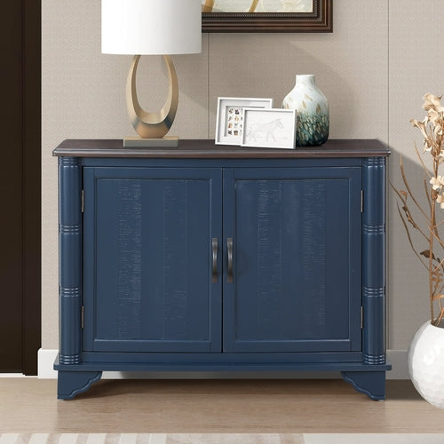 40"  Console Table with Storage Shelf, Retro Entryway Table with