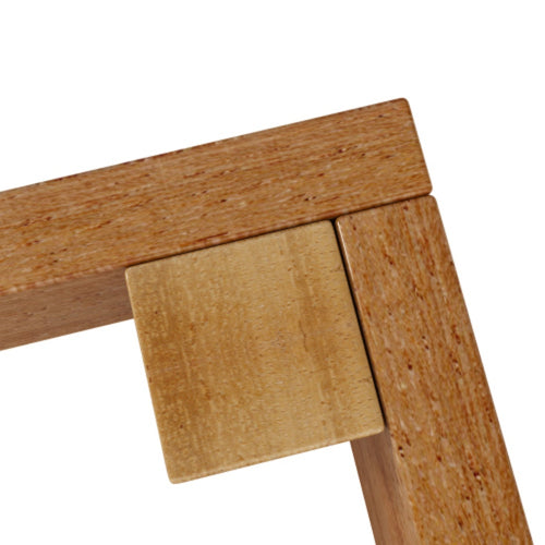 Natural Solid Wood Queen Platform Bed Frame