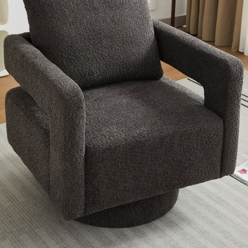 29-Inch Square Swivel Accent Chair - Modern Rotating Armchair