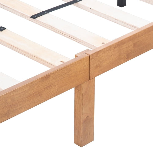 Natural Solid Wood Queen Platform Bed Frame