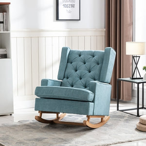 Nursery Rocking Chair with Upholstered Cushion