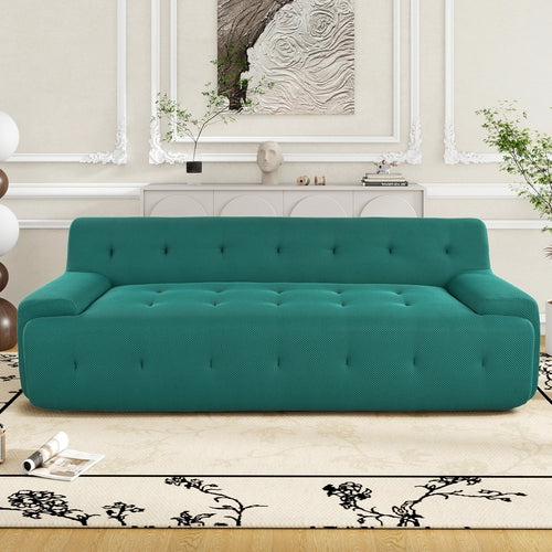 86-Inch Modern Minimalist Tufted Sofa - 3-Seat Upholstered Couch