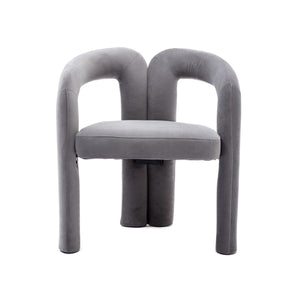 Contemporary Velvet Fabric Upholstered Accent Chair - Modern Dining Chair