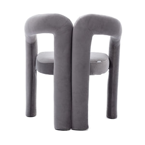 Contemporary Velvet Fabric Upholstered Accent Chair - Modern Dining Chair
