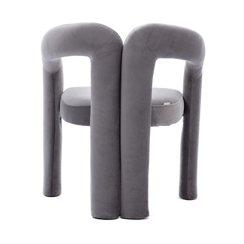 Contemporary Velvet Fabric Upholstered Accent Chair - Modern Dining Chair