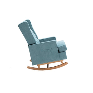 Nursery Rocking Chair with Upholstered Cushion