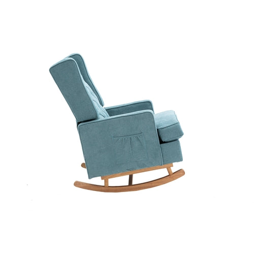 Nursery Rocking Chair with Upholstered Cushion