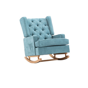 Nursery Rocking Chair with Upholstered Cushion