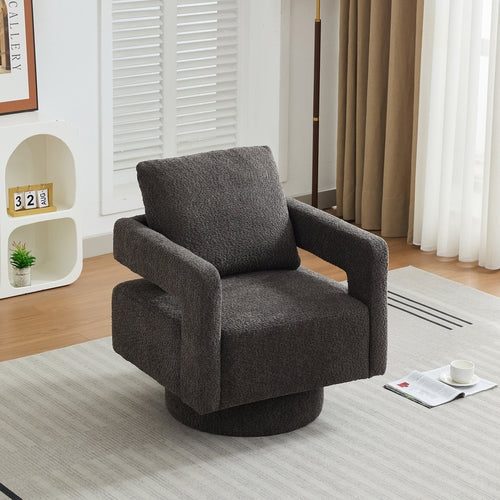 29-Inch Square Swivel Accent Chair - Modern Rotating Armchair