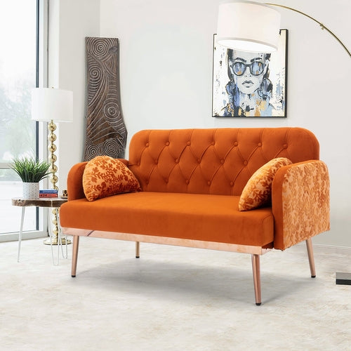 Modern Velvet Loveseat Sofa for Living Room