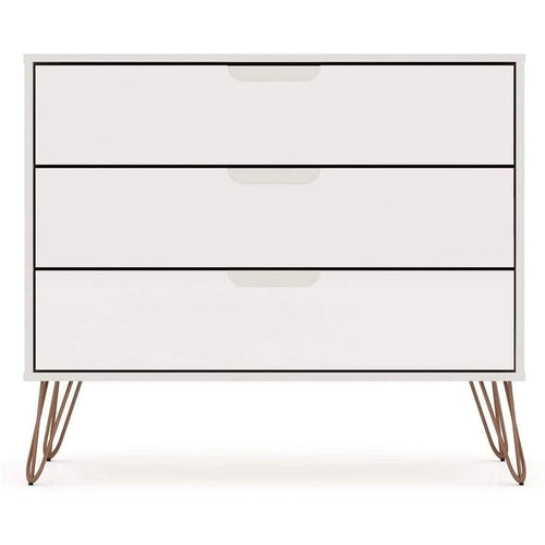 Modern Off-White 3-Drawer Dresser