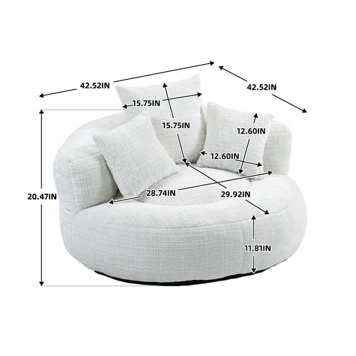 High Back Bean Bag Chair - Durable Comfort Lounger Couch