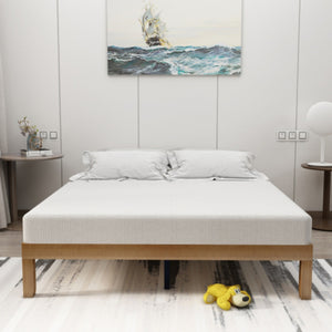 LuneluX_Home – Queen Size Solid Wood Platform Bed Frame