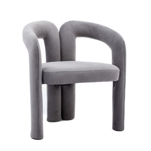 Contemporary Velvet Fabric Upholstered Accent Chair - Modern Dining Chair