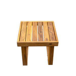 Acacia Wood Outdoor Lounge Set - Chair & Ottoman for Patios