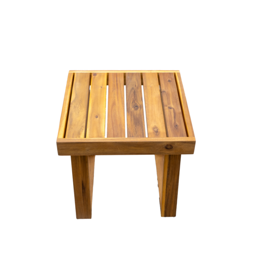 Acacia Wood Outdoor Lounge Set - Chair & Ottoman for Patios
