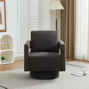 29-Inch Square Swivel Accent Chair - Modern Rotating Armchair