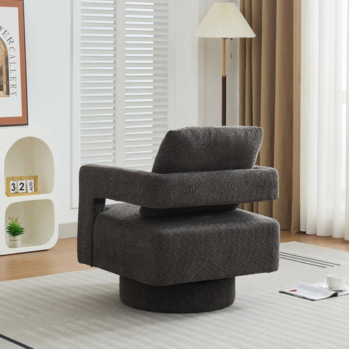 29-Inch Square Swivel Accent Chair - Modern Rotating Armchair