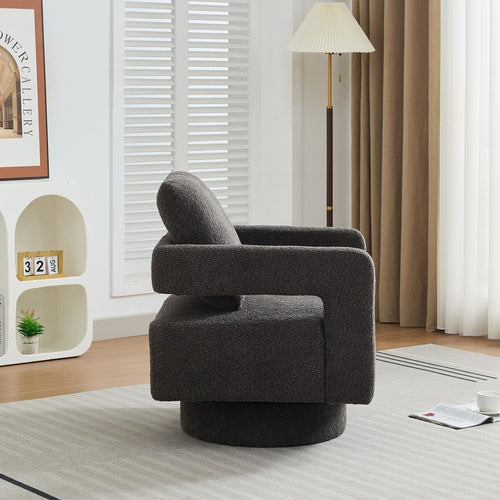 29-Inch Square Swivel Accent Chair - Modern Rotating Armchair