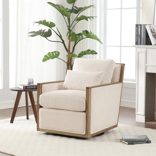 Corduroy Swivel Accent Chair for Living Room