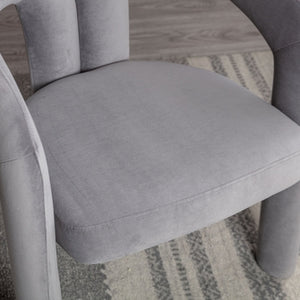 Contemporary Velvet Fabric Upholstered Accent Chair - Modern Dining Chair