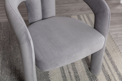 Contemporary Velvet Fabric Upholstered Accent Chair - Modern Dining Chair