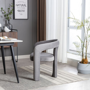 Contemporary Velvet Fabric Upholstered Accent Chair - Modern Dining Chair