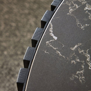 35-Inch Nesting Round Sintered Stone Coffee Table - Modern Drum Design