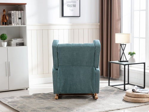 Nursery Rocking Chair with Upholstered Cushion